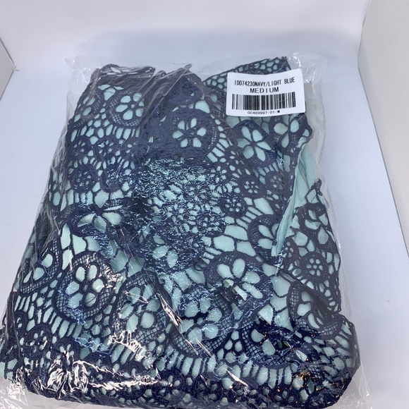 Lulus Forever My Love Navy Blue Crochet Lace Skate - Picture 7 of 8